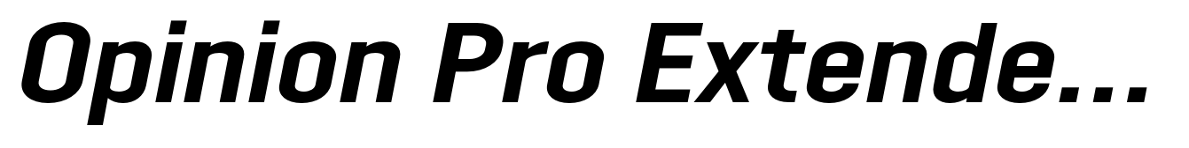 Opinion Pro Extended Bold Italic